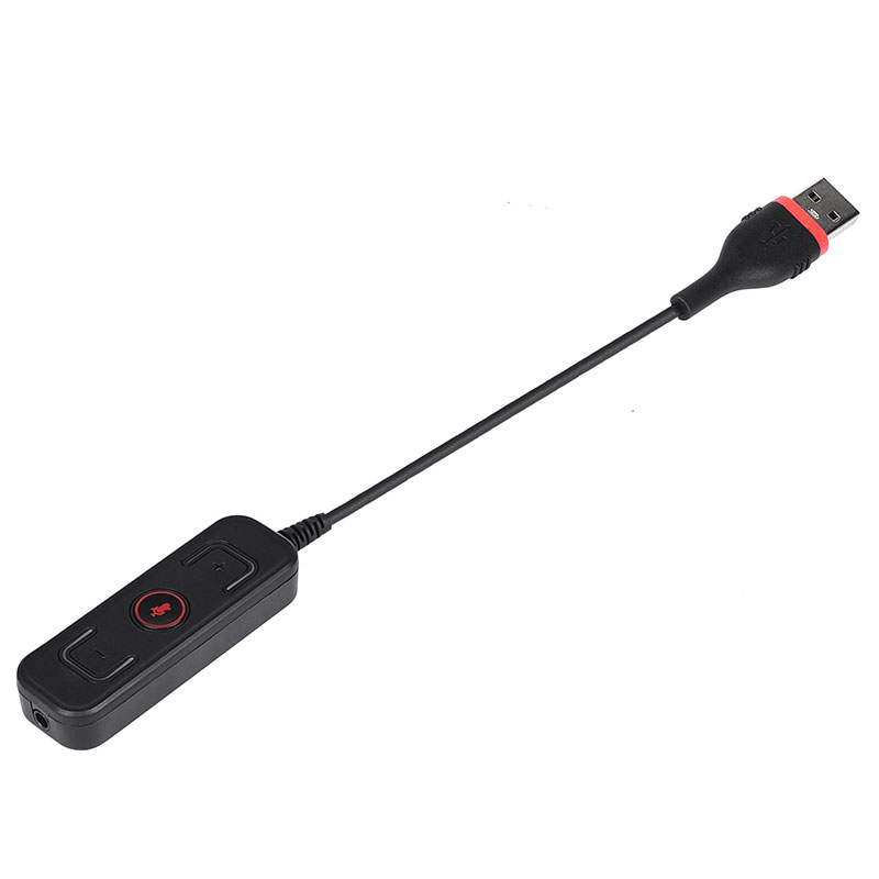 Fone de ouvido estéreo de 3,5 mm para controle em linha do cabo de extensão do adaptador USB