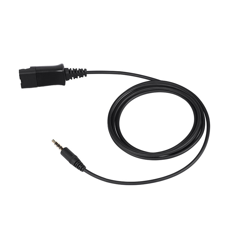 クイックディスコネクトケーブル PLT GN QD ケーブル、携帯電話用 3.5mm ステレオオーディオジャック付き (4 ピン)