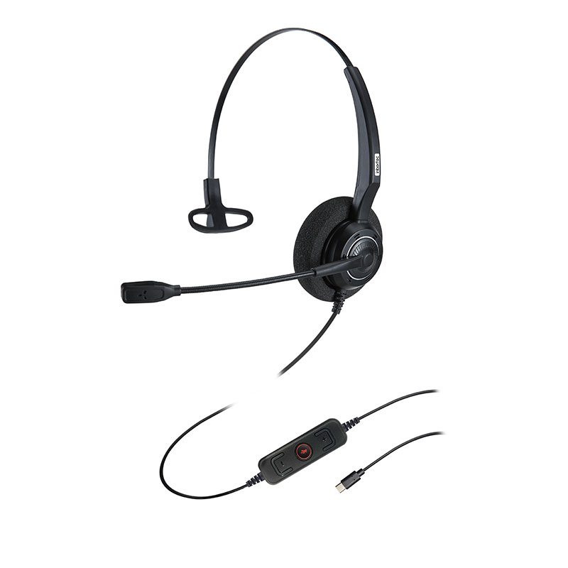 Mono USB-C Noise Cancelling Contact Center Headset