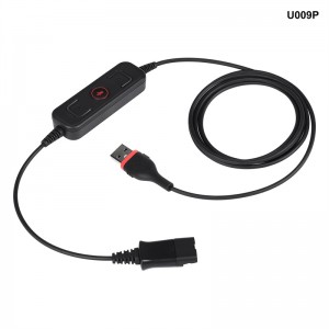 Wholesale Price China Usb Headphone Adapter - Quick Disconnect Cable PLT GN QD Cable to USB-A USB-C Connector with Inline Control for Call Center – Inbertec