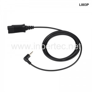 Hot New Products Video Chat Headphones - L003P Quick Disconnect Cable PLT GN QD Cable with 2.5mm Audio Jack(3-pin) Connector – Inbertec
