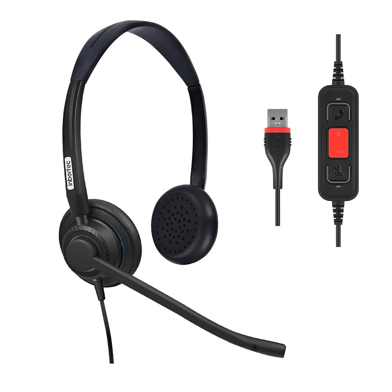 Chinese wholesale Noise Cancelling Mic - UB815DM  Dual Ear AI Noise Cancelling Headset – Inbertec