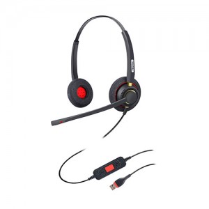 Noise Cancelling Headset with Microphone for Office Contact Center Teams