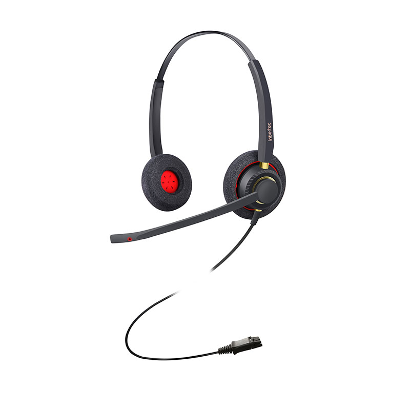 Profesional Binaural Contact Center Noise Cancelling Headsets