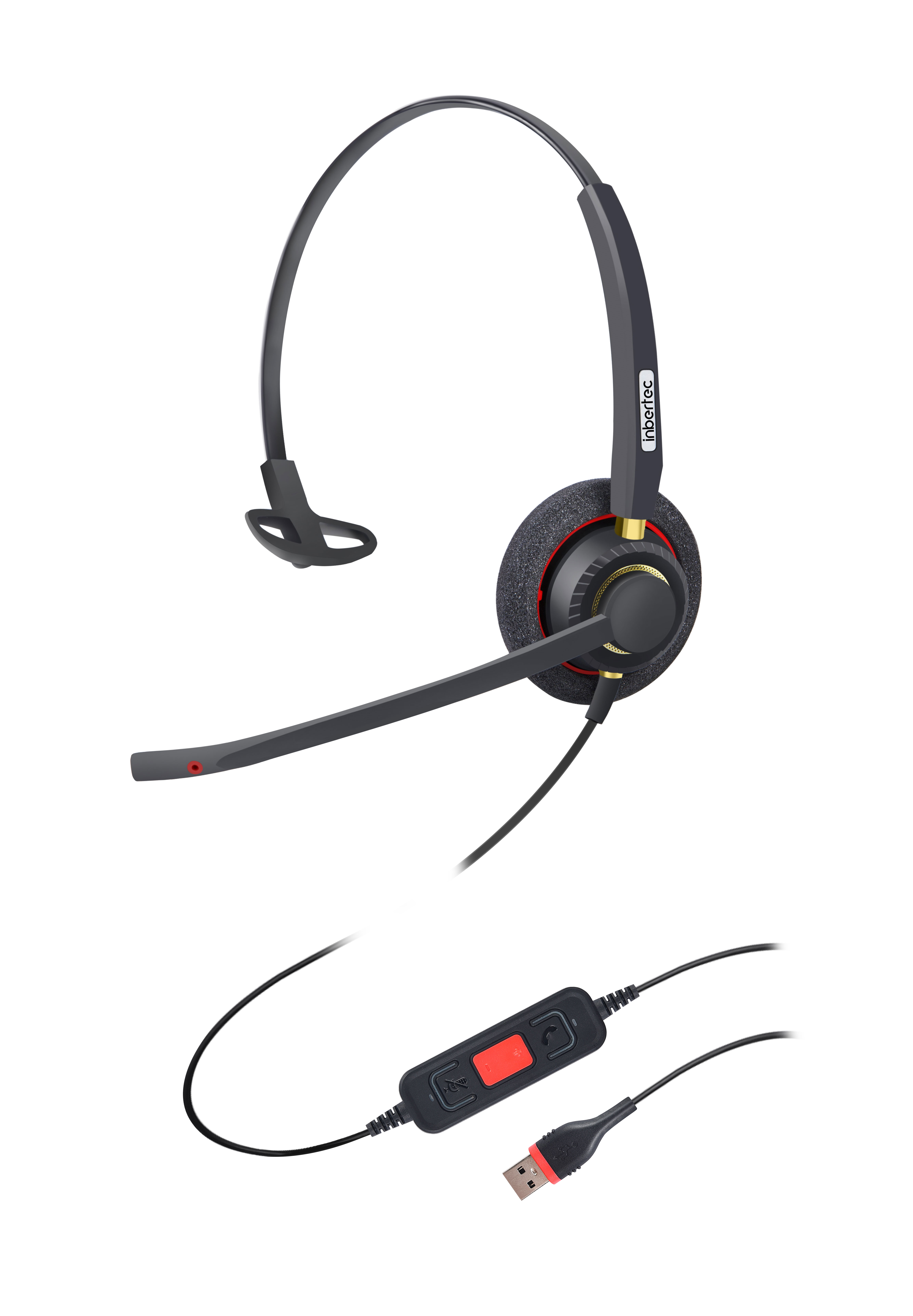 Wholesale Noise Cancelling Phone Headset - UB805M Single Ear Smart Acoustic Filter AI Noise Cancelling Headset – Inbertec