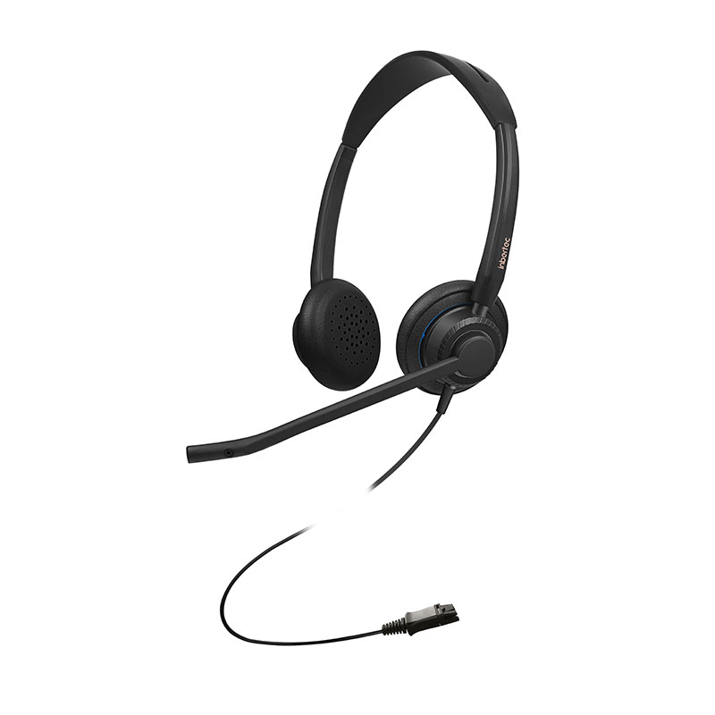Headset Pusat Kontak Premium kanthi Mikrofon Noise Cancelling