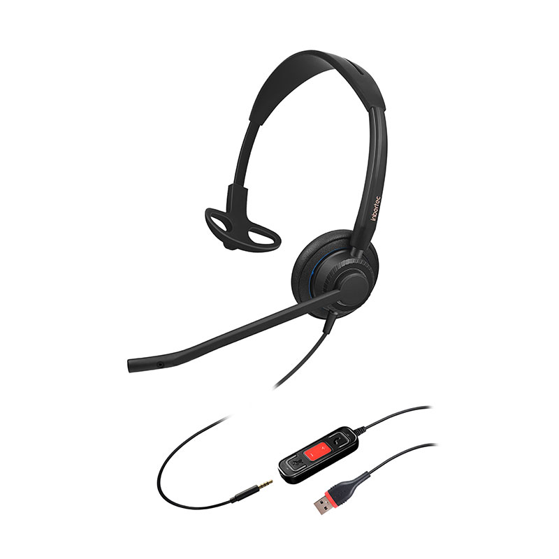 Premium UC Headset na may Noise Cancelling Microphone-Mono