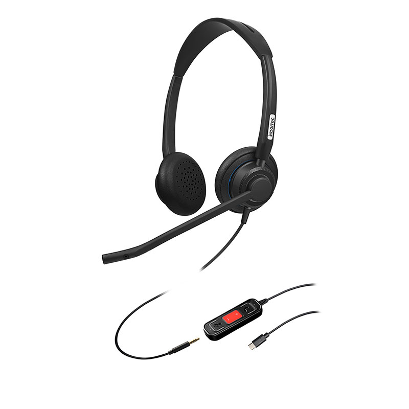 Dual Premium AI Noise Cancelation Contact Centre Headset