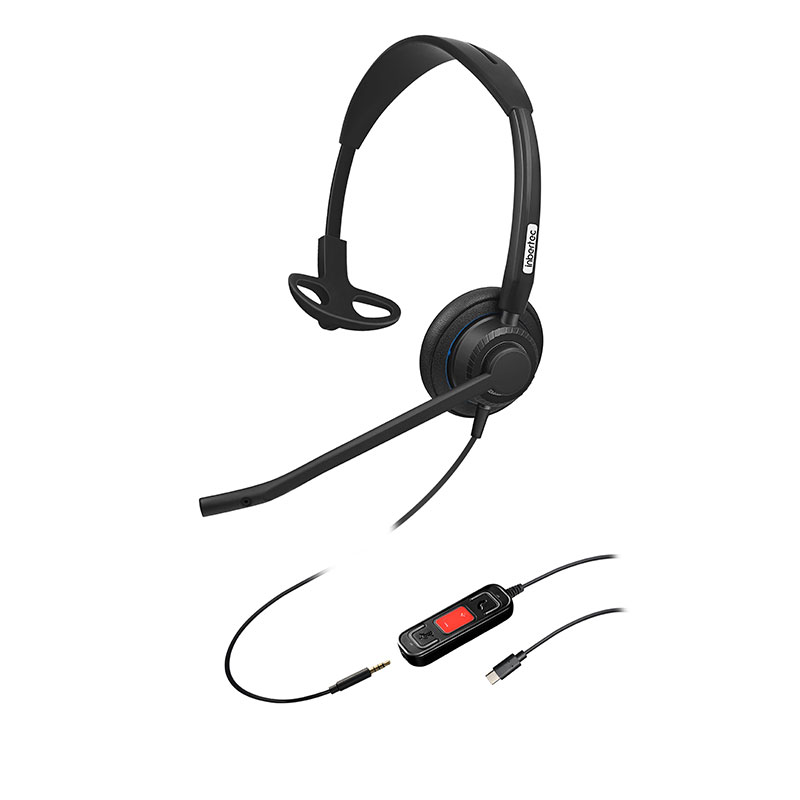 Fone de ouvido Mono Premium AI com cancelamento de ruído para contact center