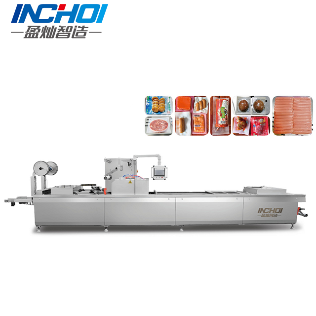 Computer automatic continuous stretch thermoforming vacuum packaging machine