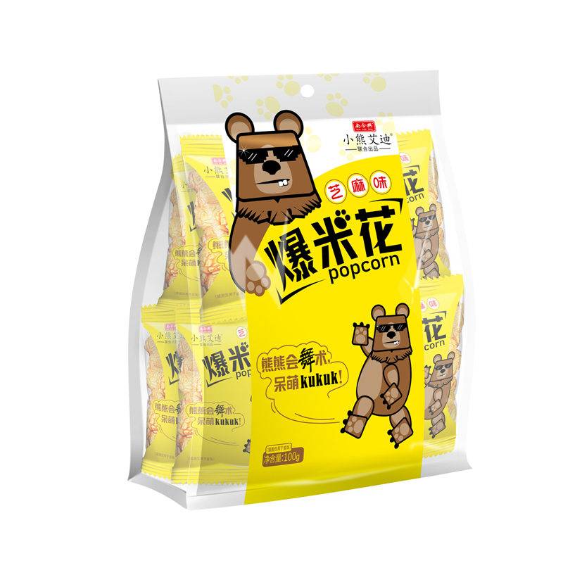 Hot New Products Easy Salted Caramel Popcorn - Bear Sesame Popcorn in bags – Cici