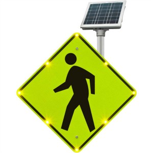 Sinais de tráfico LED solar intermitente