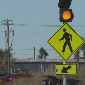 LED Crosswalk Overhead Warning Sign
