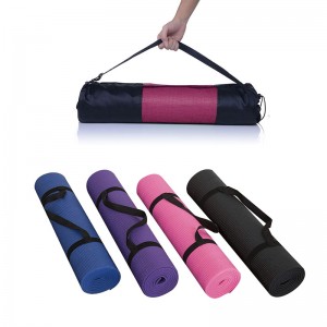 NAll Purpose Extra Thick Yoga Fitness & Exercício Mats com alça de transporte, tapete de yoga de PVC anti-rasgo de alta densidade
