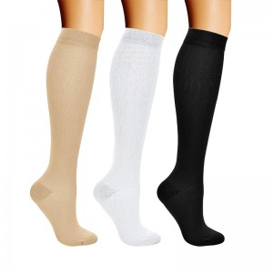 Koper kompresje sokken foar manlju en froulju sirkulaasje-Bêste foar medyske rinnen Hiking Fyts 15-20 mmHg