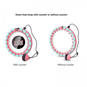 Non-Drop Digital Count Adjustable slim waist Massage Smart Weighted Fitness Hulas Ring Hoops With Gravity Ball
