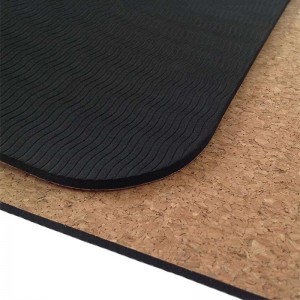 Экологичный коврик с индивидуальным принтом, пробковые коврики для йоги премиум-класса из натурального каучука