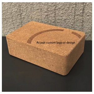 High Density wholesale Custom na Logo Recycled Eco Friendly Premium Cork Yoga Block Para sa Ehersisyo