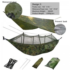Camping Hammock with Net Double & Single Hammock with Tree Straps  Portable Hammock Ultralight Nylon Parachute Hammocks for Backpacking