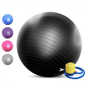 Grousshandel 4mm déck Anti Burst 5 Gréissten Yoga Ball Übung Balance Ball Stull mat Pompel