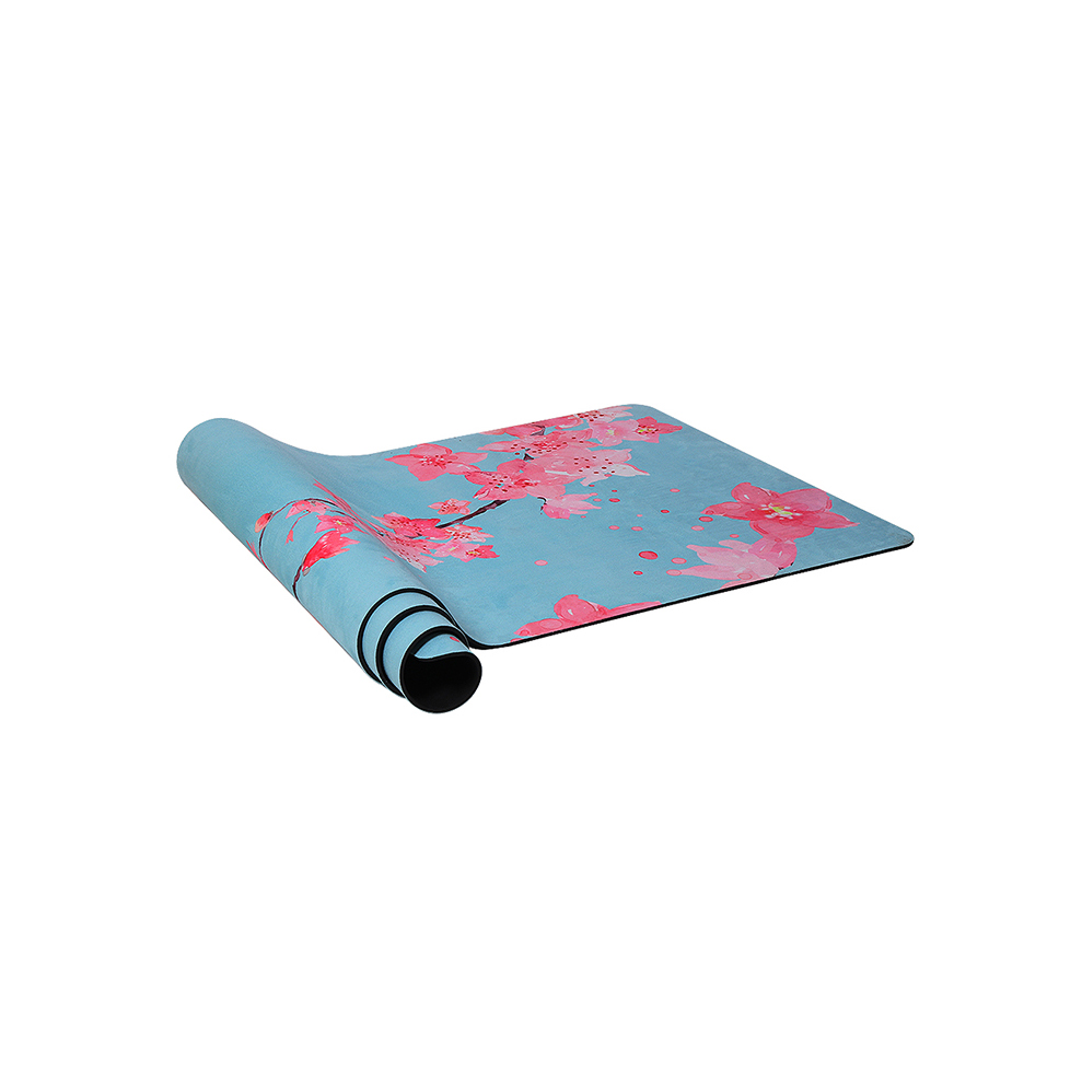 Manufacturer for Yoga Mat Carry Bag - Nature -suede Rubber Pattern Exercise black bottom layer Yoga Mat  – jiaguan