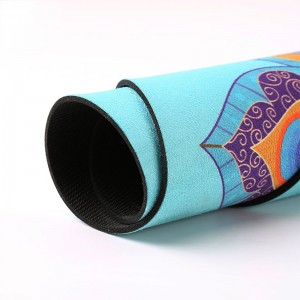 Nature -suede Rubber Pattern Exercise black bottom layer Yoga Mat