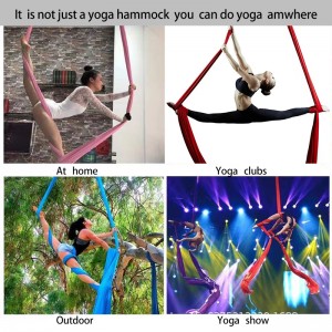 Ohun elo 10M Ere eriali Silks Yoga Pilates Swing Aerial Yoga Antigravity Hammock Trapeze fun Acrobatic Dance, Air Yoga Erial Yoga Hammock