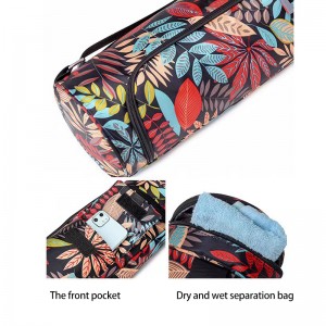 Beg Yoga Tote Tikar Yoga Besar dengan Tikar Fit dengan Tikar Yoga Tali Pembawa Beg Penyimpanan Pelbagai Fungsi Ringan