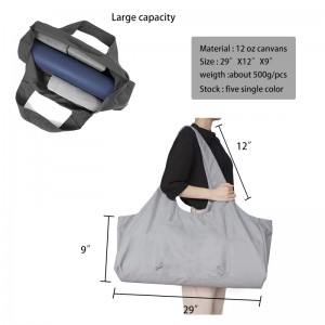 Joogamati kott, suur taskutega joogamati kandekott, mis sobib multifunktsionaalsete hoiutaskutega mattidele, kerge ja vastupidav