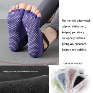 Čarape za jogu za žene sa držanjem i neklizajućim čarapama bez prstiju bez prstiju za balet Pilates Barre Dance