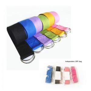 Yoga Strap/Stretch Bands nga adunay Extra Safe Adjustable D-Ring Buckle, Durable ug Comfy Delicate Texture