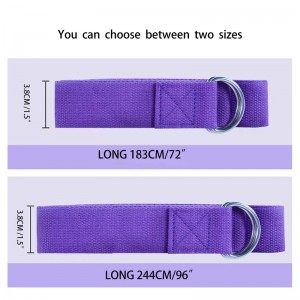 Yoga Strap/Stretch Bands with Extra Safe Adjustable D-Ring Buckle, Durable and Comfy Delicate Texture