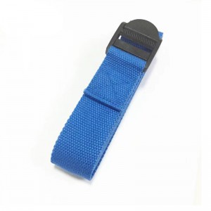 Yogarem/stretchband med extra säkert justerbart D-ringsspänne, hållbar och behaglig delikat textur