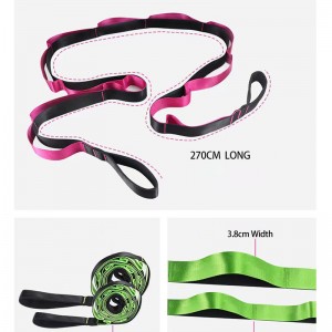 Multi-loop remen 12 petlji Yoga rastezljivi remen Neelastična rastezljiva traka za fizikalnu terapiju pilates ples i gimnastiku s torbom za nošenje