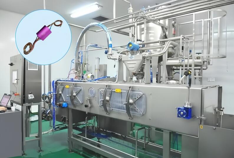 Application of slip rings in automated filling equipment