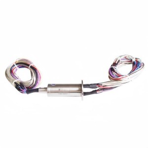 Ingiant diameter 25mm flange slip ring,stator flange conductive slip ring with 33 channels