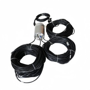 Ingiant Gas-electric hybrid slip ring transmits Ethernet signal diameter 120mm 1 channel pneumatic + power/signal