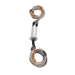 Non-standard customization capsulated miniature slip ring with flange – 22mm diameter, 42 wires
