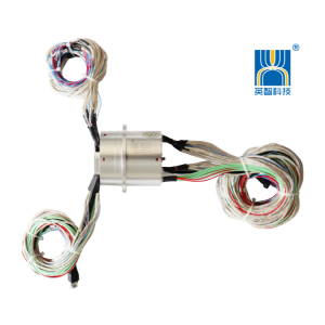 Ingiant solid shaft slip ring1channel RF rotary joint + electric combination slip ring