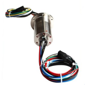 Ingiant through hole slip ring with flange for automation machines