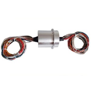 Ingiant slip rings 81mm diameter 34 circuits with flange installation
