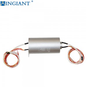 Ingiant through hole slip ring for display turntable