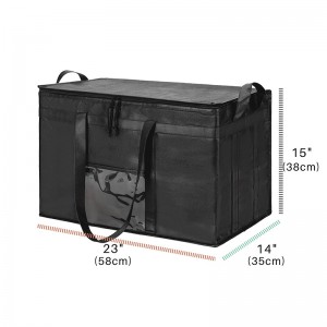 Black insulated bag eco friendly cooler bags black lunch cooler bag