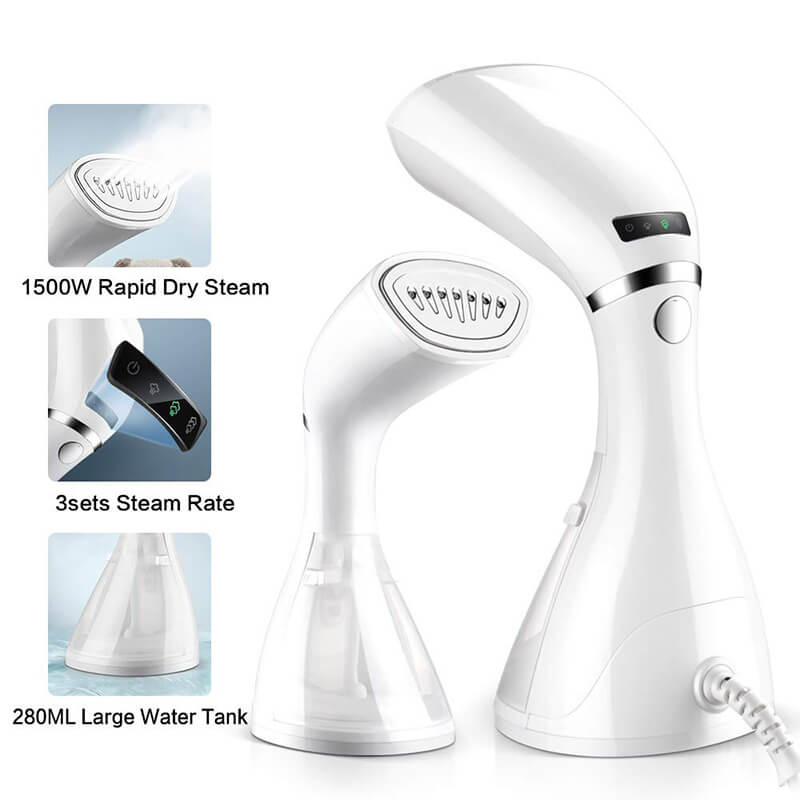 Hot sale Stand Garment Steamer - 3-gear LED Clothes Steamer 802 white  –  Invo detail pictures