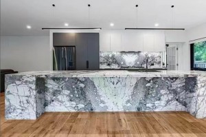 Polished Natural White Marble With Purple Veins Stone Calacatta Viola White Marble Slab Tiles