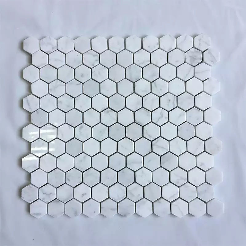 Soulscrafts White IOKA marble tiles Mosaic Oyster Tile Sheets Kitchen backsplash Pack of 10 Featured Image