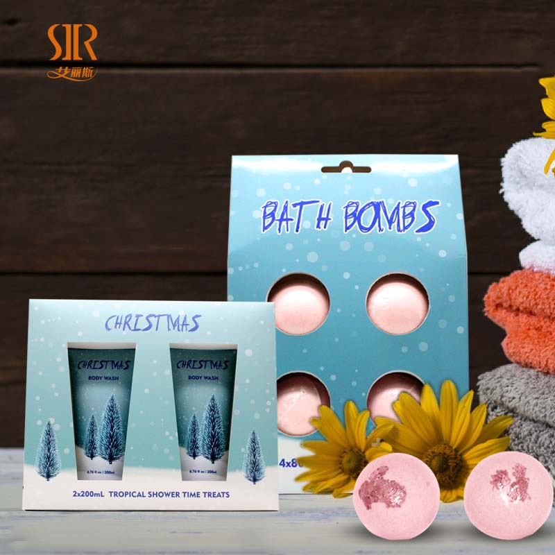 Christmas Style Bath Set Wholesale Romantic Full Body Hoytining Body Wash and Private Body Cream Featured Image