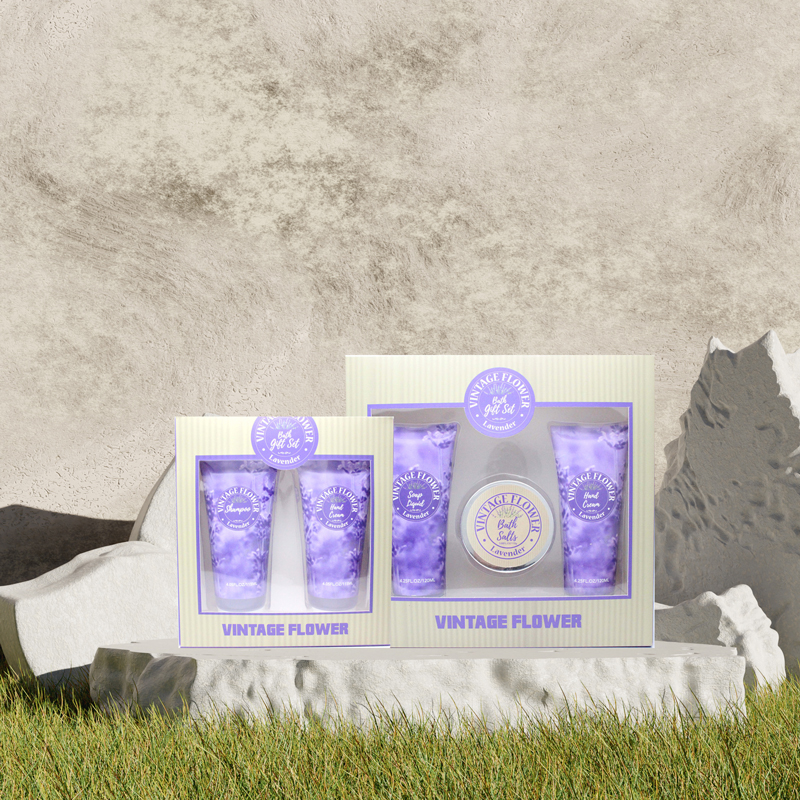 Lavender Gift Series Travel Personal Skin Care Bath Gift Set Box Shower Gel for Summer Holiday Featured Image