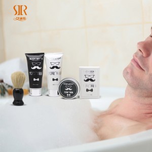 Men’s series PVC Window Box Shower Gel Body Lotion Shaving Cream Massage Soap