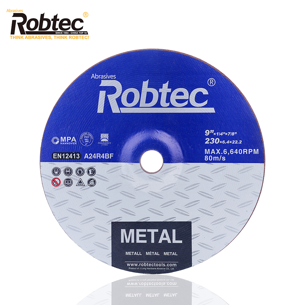 230×6.4×22.2mm Robtec Grinding Disc for Mteal
